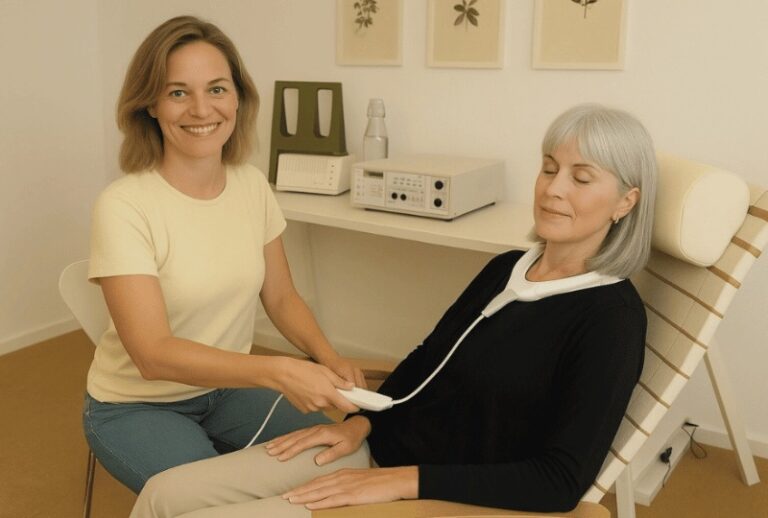 Kunde får rygestop-behandling med biofeedback i klinik hos Holdopnu – en hurtig og effektiv metode uden nikotinerstatning