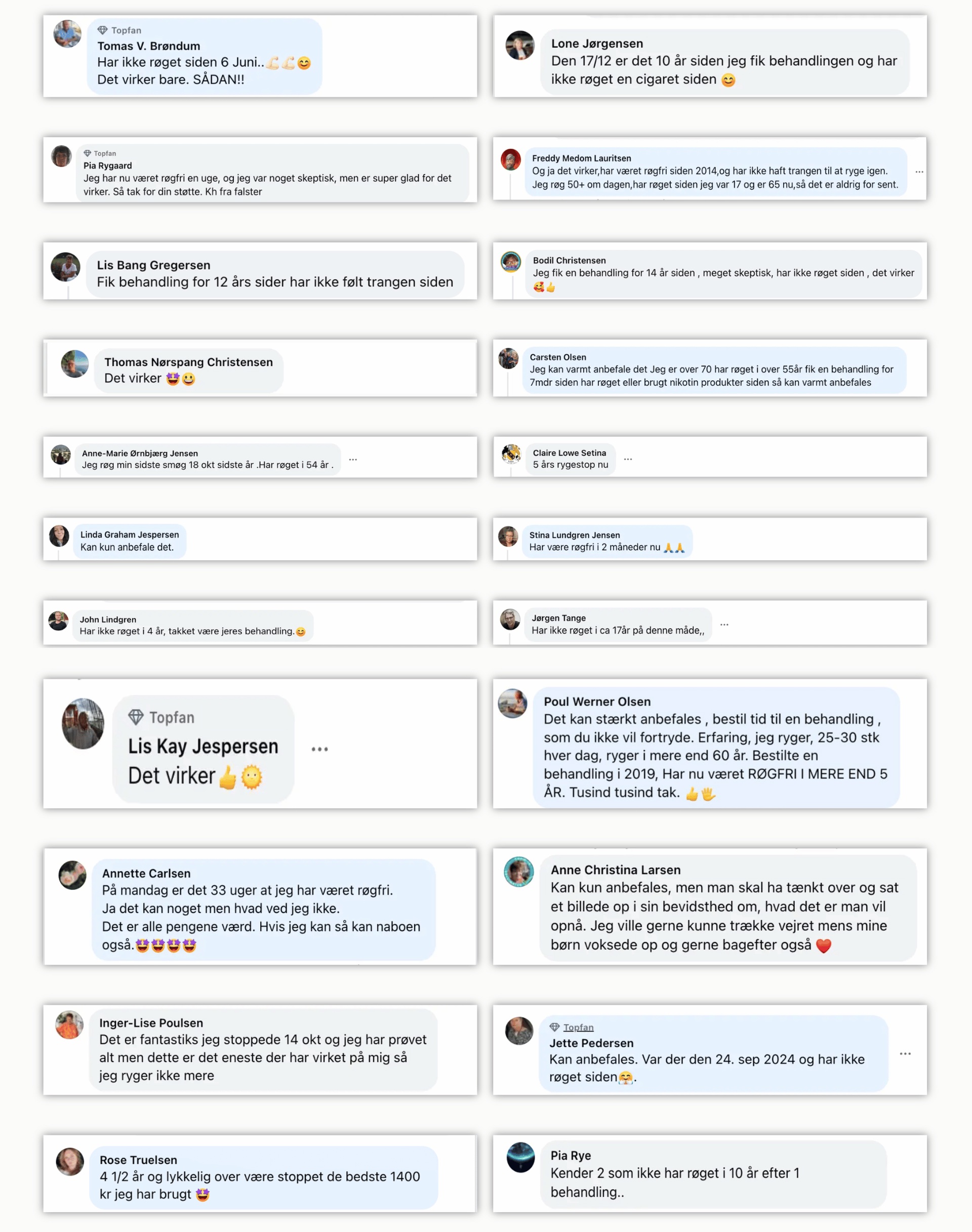 Anbefalinger fra klienter, der er blevet røgfri med biofeedback hos Holdopnu i Frederikssund